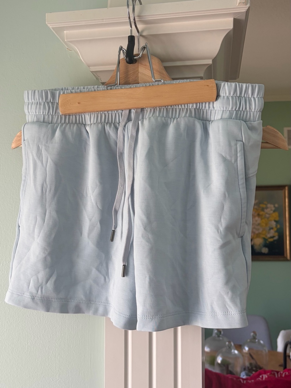 Women’s Light Blue Athletic Drawstring Shorts